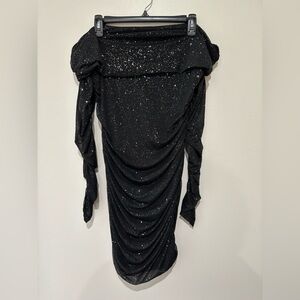 Black Over the Shoulder dress women’s Large